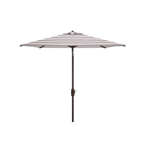 Safavieh 7.5 ft. Iris Square Umbrella, Grey & White PAT8404D